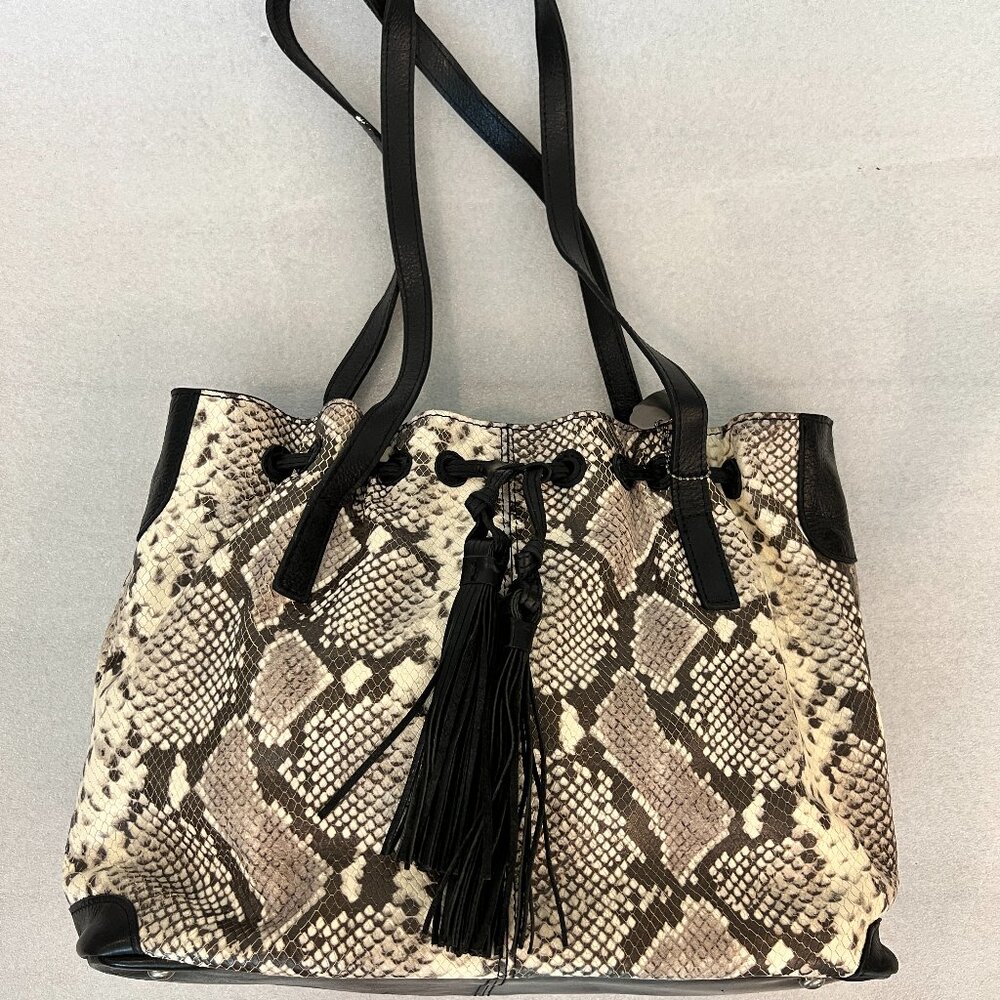 Patricia Nash Leather Drawstring Whitney Tote